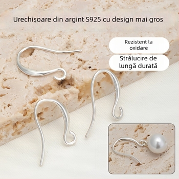 Hongma 925 Argint Cârlige U-formă pentru Cercei, Design Original