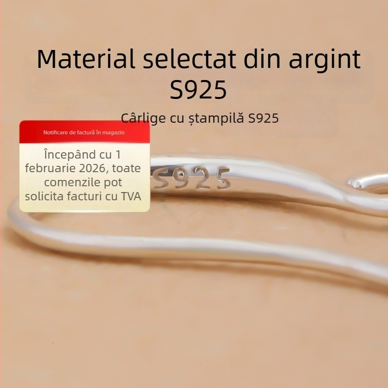 Hongma 925 Argint Cârlige U-formă pentru Cercei, Design Original