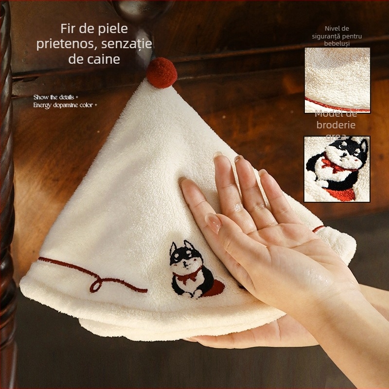 Prosop de mână din microfibră, agăţat, îngroşat, fără miros, țesătură A-class, pentru bucătărie și baie, mare absorbție, broderie și margine cusută, personalizabil, greutate 50-80 g
