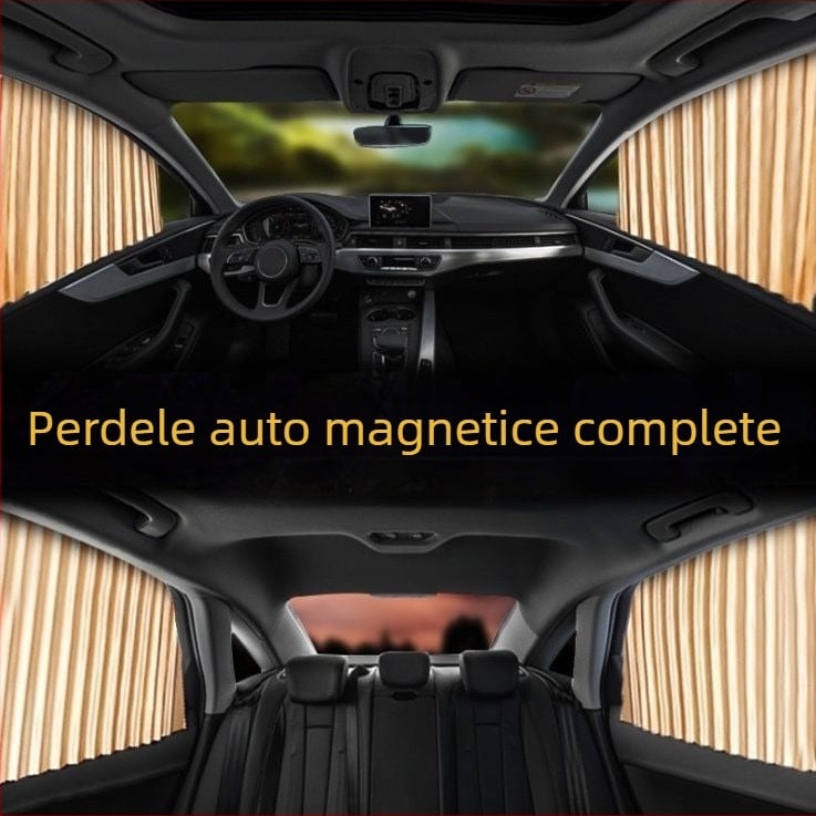 Parasolar pentru geamul mașinii - folie de aluminiu, tip transparent, montaj prin agățare