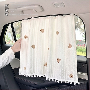 Parasolar pentru geamul mașinii cu design desen animat, țesătură opacă, montaj prin agățare