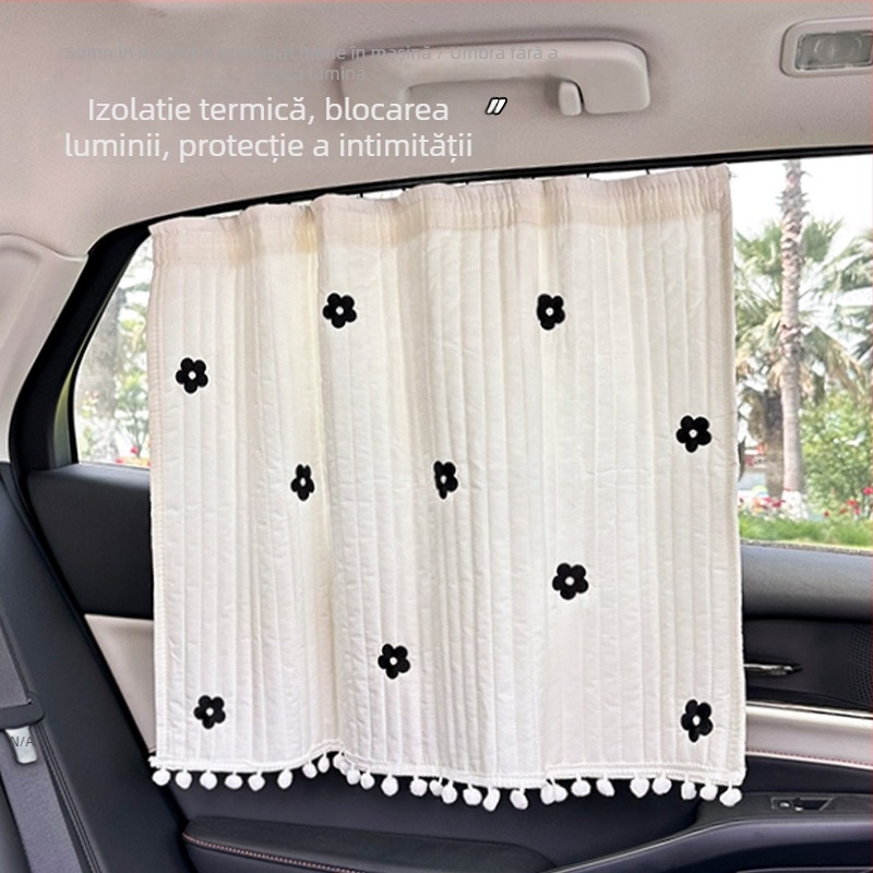 Parasolar pentru geamul mașinii cu design desen animat, țesătură opacă, montaj prin agățare