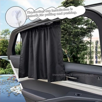 Cortină parasol auto din poliester – opacă, groasă, universală, montaj prin agățare