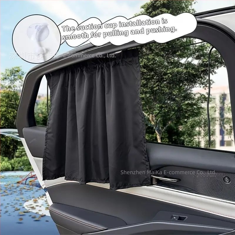 Cortină parasol auto din poliester – opacă, groasă, universală, montaj prin agățare