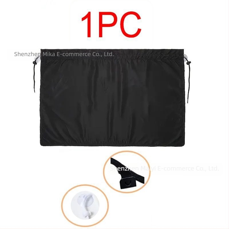 Cortină parasol auto din poliester – opacă, groasă, universală, montaj prin agățare