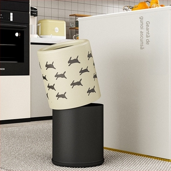 Coș de gunoi stil Nordic, din plastic, capacitate >12L, pentru uz casnic, fără capac