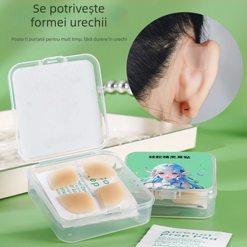 Cercei cu clips de silicon, unisex, design animal zodiac, finisaj mat, prelucrare Seiko
