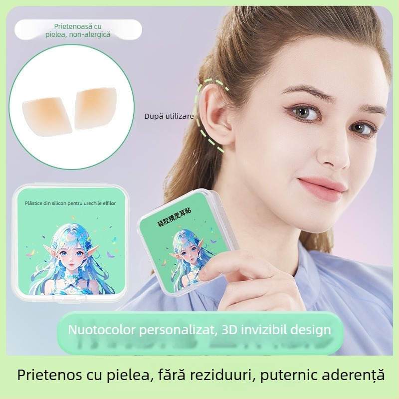 Cercei cu clips de silicon, unisex, design animal zodiac, finisaj mat, prelucrare Seiko