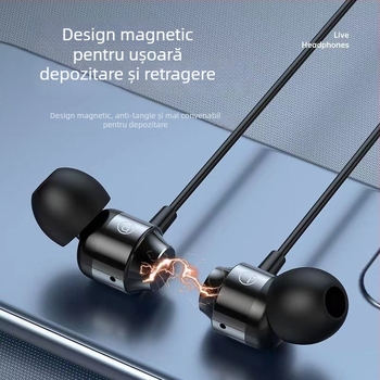 Căști PC in-ear, cablu 2–3 m, model S5, difuzor dinamic, sensibilitate 106 dB