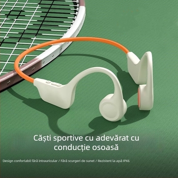 Căști Bluetooth cu conducție osoasă, rezistente la apă IPX6, Bluetooth 5.4, autonomie 4–8 ore, muzică și apeluri
