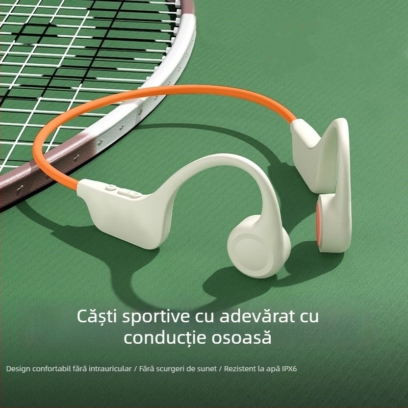 Căști Bluetooth cu conducție osoasă, rezistente la apă IPX6, Bluetooth 5.4, autonomie 4–8 ore, muzică și apeluri