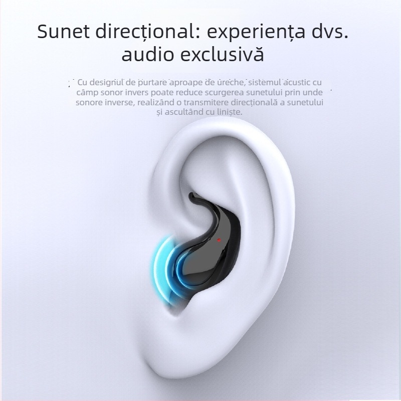 Căști Bluetooth in-ear pentru somn — IPX4, Bluetooth 5.3, rază de 10 m, stereo bilateral