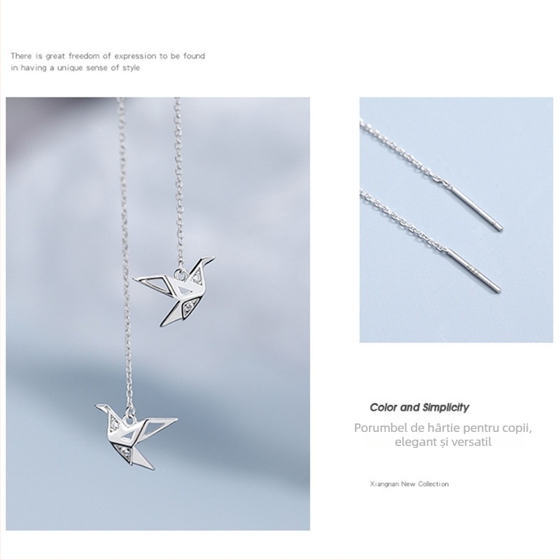 Cercei din argint 925 cu motiv animal-zodie, stil dulce și răcoros, accesoriu personal de modă