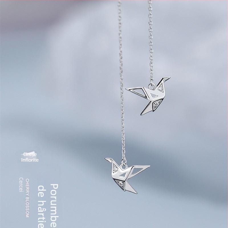 Cercei din argint 925 cu motiv animal-zodie, stil dulce și răcoros, accesoriu personal de modă