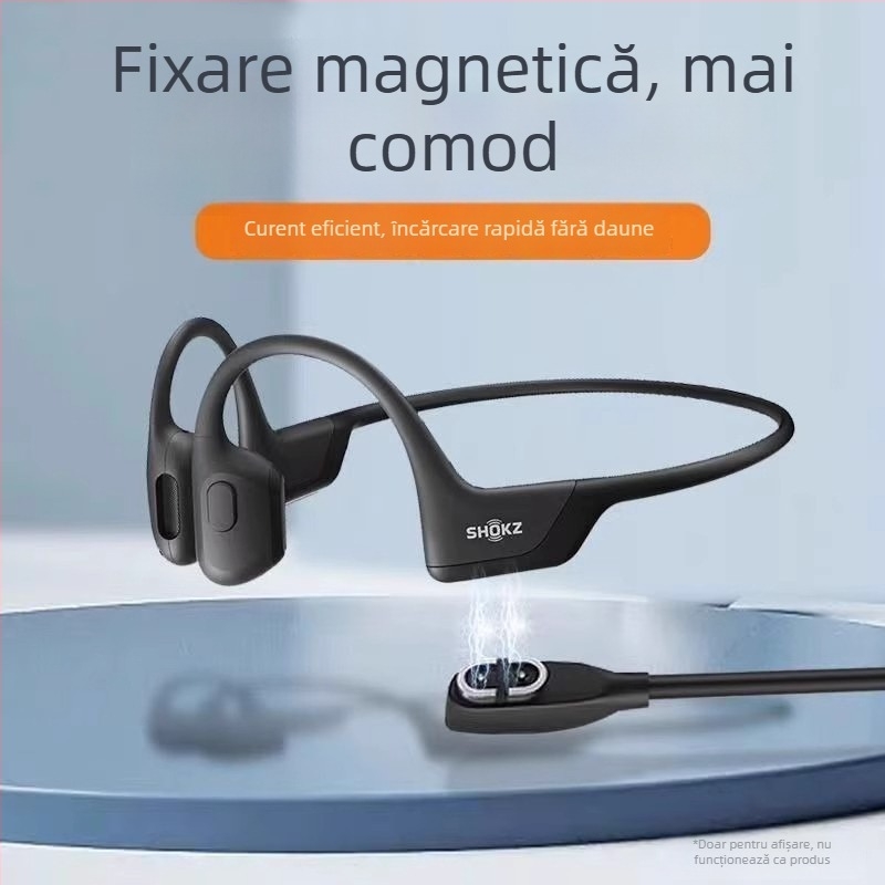 Încărcător magnetic personalizat pentru căști cu conducție osoasă OpenSwim Pro S710/S810, din cupru, include cablu de date și manual