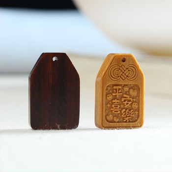 Pandantiv din lemn pentru mașină cu mărgele DIY gravate — Shuo heng, lemn, modele variate, primăvara 2024