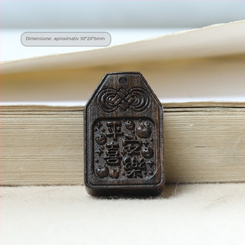 Pandantiv din lemn pentru mașină cu mărgele DIY gravate — Shuo heng, lemn, modele variate, primăvara 2024