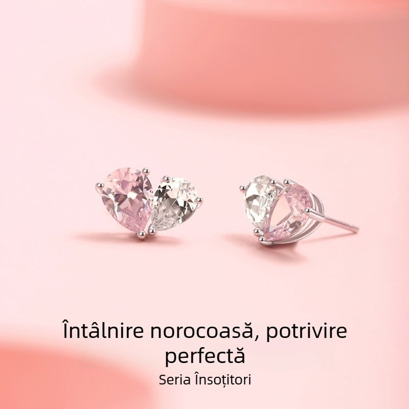 Cercei din cupru, în formă de picătură, placare electroplatină, stil coreean, pentru femei