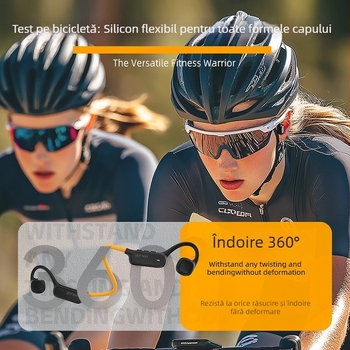 Gorsun căşti Bluetooth cu conductivitate prin aer, pentru urechi deschise, wireless adevărat, BT 5.4, IPX6, rază 15 m, autonomie >8 h