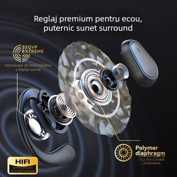D88 cască Bluetooth pentru urechi, sunet HiFi, difuzor de 13 mm, frecvență 20 Hz-20 kHz