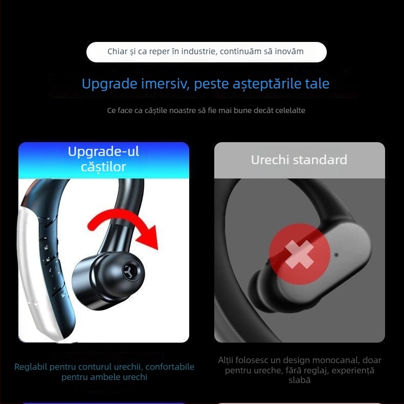 Lonely Leopard D23 căști Bluetooth, fără fir, cu prindere peste ureche, difuzor 14 mm, microfon, dongle USB, compatibilitate universală