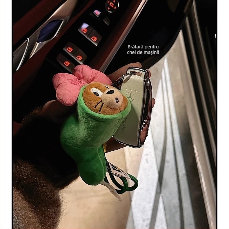 Jerry pandant pluș pentru oglinda retrovizoare a mașinii – stil simplu, decor interior auto