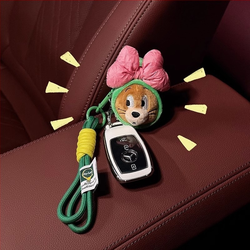 Jerry pandant pluș pentru oglinda retrovizoare a mașinii – stil simplu, decor interior auto