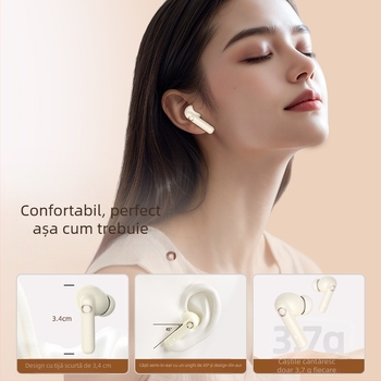 Căști wireless in-ear S12 cu anulare zgomot, Bluetooth 5.0, IPX5, baterie 4-8 h, stil sport