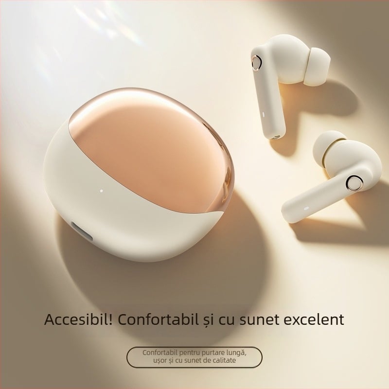 Căști wireless in-ear S12 cu anulare zgomot, Bluetooth 5.0, IPX5, baterie 4-8 h, stil sport