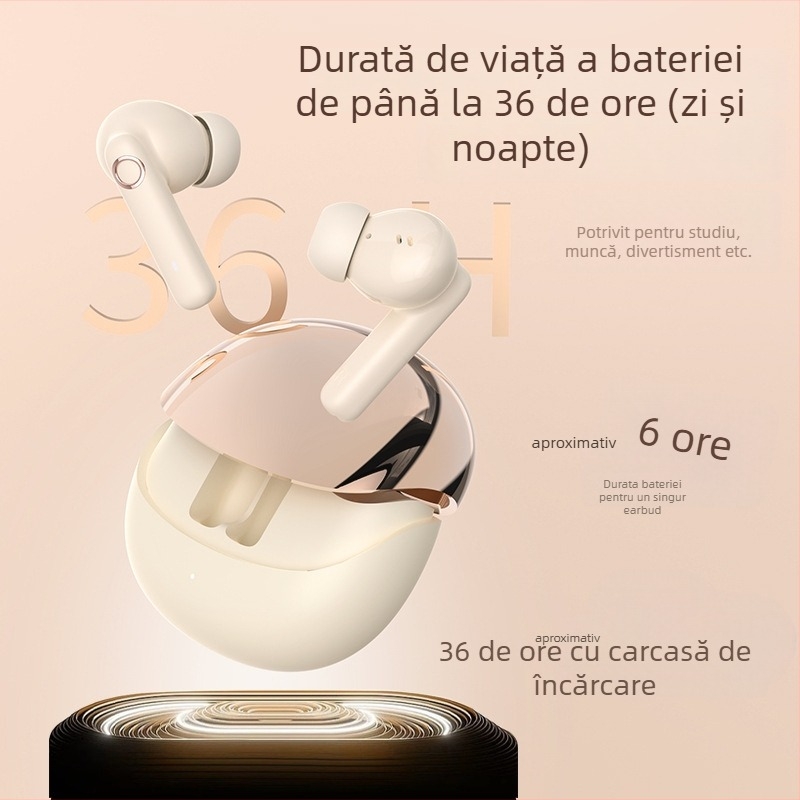 Căști wireless in-ear S12 cu anulare zgomot, Bluetooth 5.0, IPX5, baterie 4-8 h, stil sport