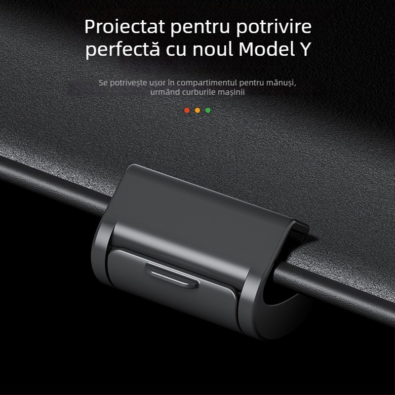 Cuier auto pentru cutia de mănuși Tesla Model Y – ABS, stil simplu, decor interior și depozitare
