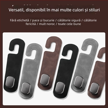 Cârlig ascuns pentru spatele scaunului auto – decor interior din țesătură și depozitare, C.bliss, stil lux ușor