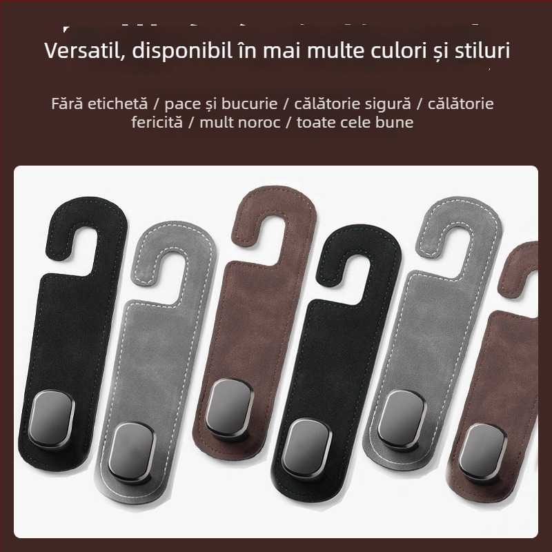 Cârlig ascuns pentru spatele scaunului auto – decor interior din țesătură și depozitare, C.bliss, stil lux ușor