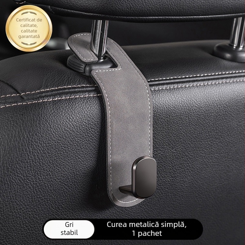Cârlig ascuns pentru spatele scaunului auto – decor interior din țesătură și depozitare, C.bliss, stil lux ușor