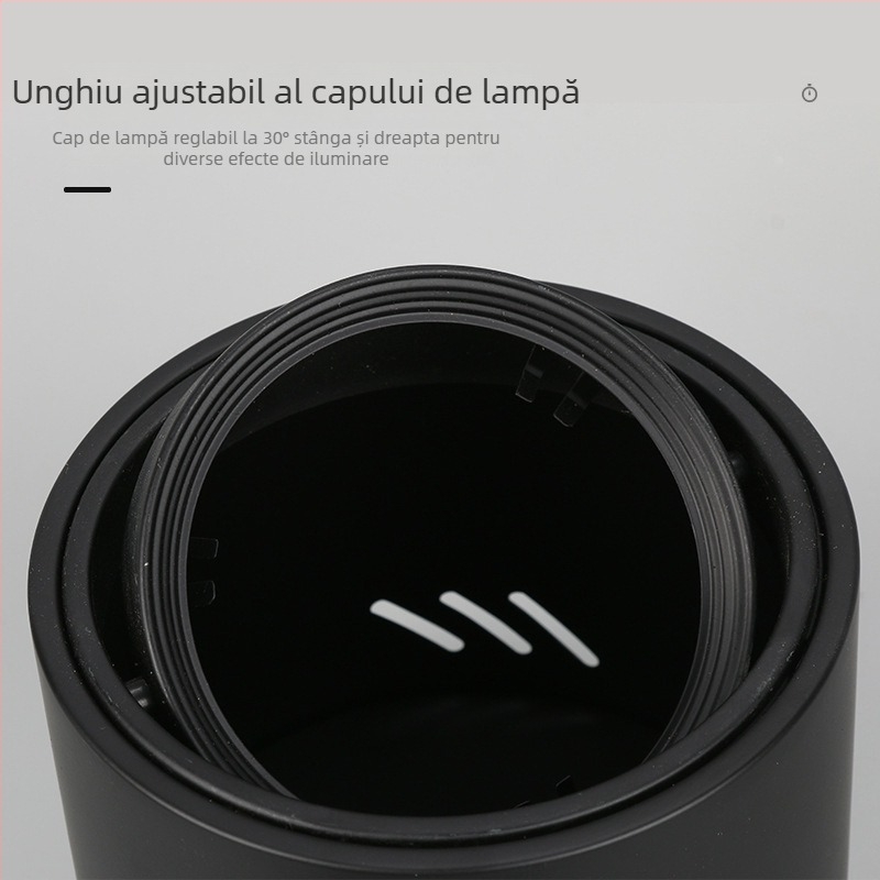 AR111 plafon reglabil circular montat pe suprafață, carcasa din aluminiu turnat