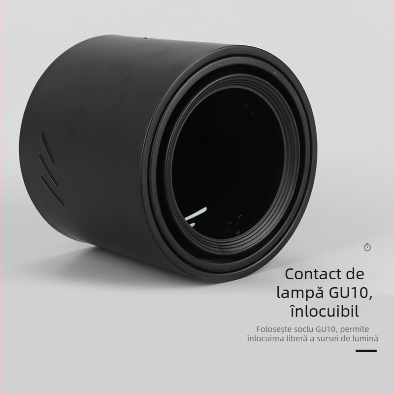 AR111 plafon reglabil circular montat pe suprafață, carcasa din aluminiu turnat
