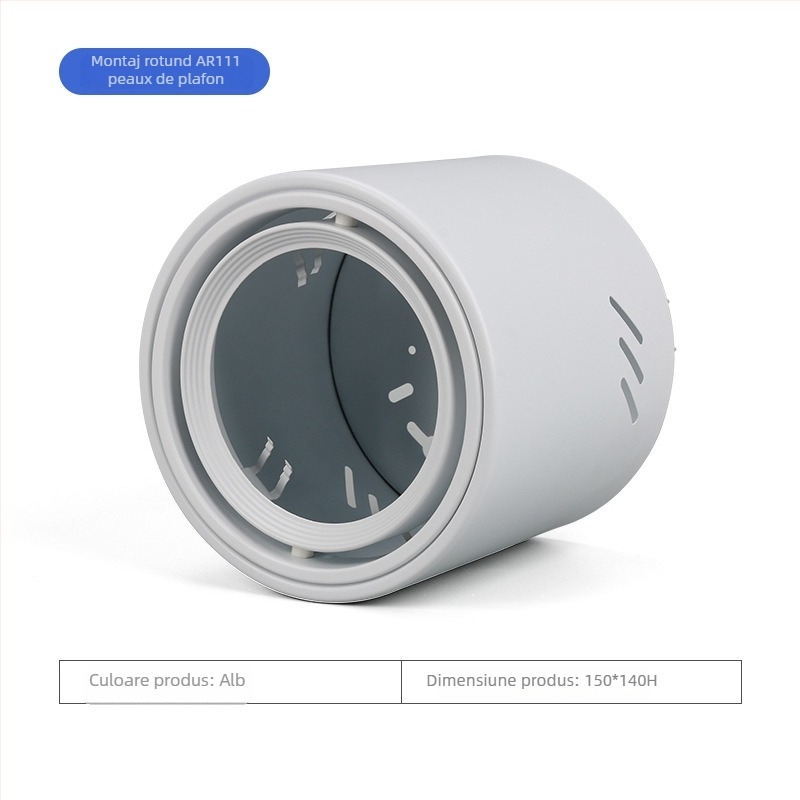 AR111 plafon reglabil circular montat pe suprafață, carcasa din aluminiu turnat