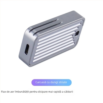 Carcasă SSD M.2 NVMe/NGFF 2230, protocoale duale, USB 10 Gbps, carcasă CNC din aliaj de aluminiu pentru disipare termică