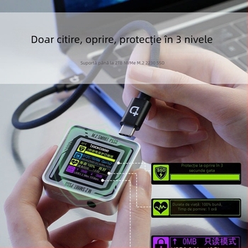 Dockcase Carcasă SSD M.2 2230 cu ecran pentru iPhone 15 Pro/Pro Max