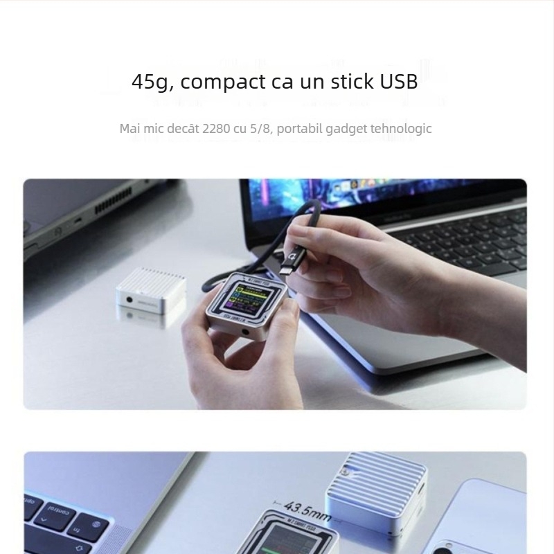 Dockcase Carcasă SSD M.2 2230 cu ecran pentru iPhone 15 Pro/Pro Max