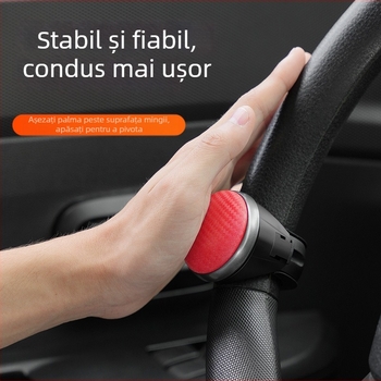 Bilă de amplificare a volanului pentru mașini cu rulment metalic | carcasa ABS; capac din silicon; greutate 71 g; operare cu o mână; potrivit pentru autovehicule; fără logo