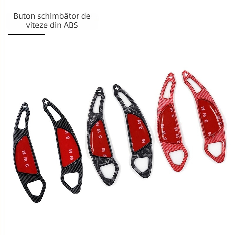 Palete de schimbare a vitezelor pentru volan, model fibră de carbon, ABS cu imprimare prin transfer de apă, 100 g, pentru MG6, MG5, HS, RX5, RX8, Linghang, Ruiteng