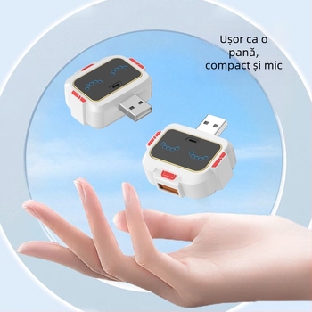 Convertor vocal inteligent USB cu hub și cablu de extindere – control vocal, splitter cu o singură ieșire, fără alimentare externă