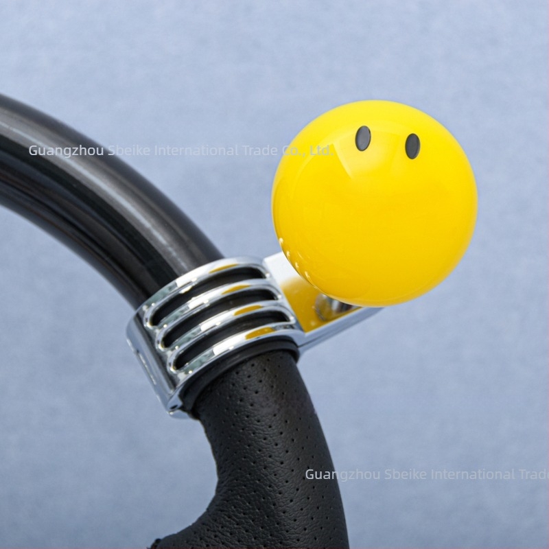 Asistent pentru volan auto — față zâmbitoare rotundă (Material: Acrilic; Origine: Guangdong; Logo: Fără; Personalizare: Fără)