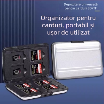 Cutie metalică din aluminiu pentru carduri de memorie SD/TF, model memory card package, stoc disponibil, mostre personalizate
