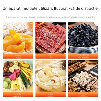 Dehidrator de alimente SX770B, 220V, 350W, 50Hz – pentru fructe, ceai, legume și gustări pentru animale de companie