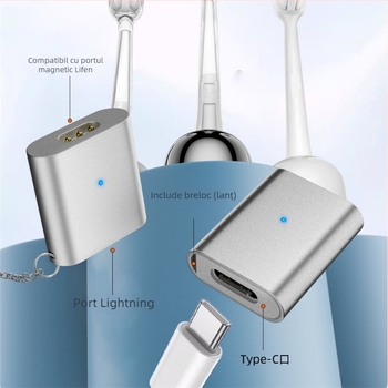 Adaptor Leifen charging head, conector magnetic de 3 pini pentru încărcare