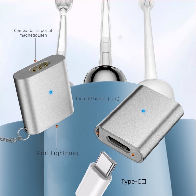 Adaptor Leifen charging head, conector magnetic de 3 pini pentru încărcare