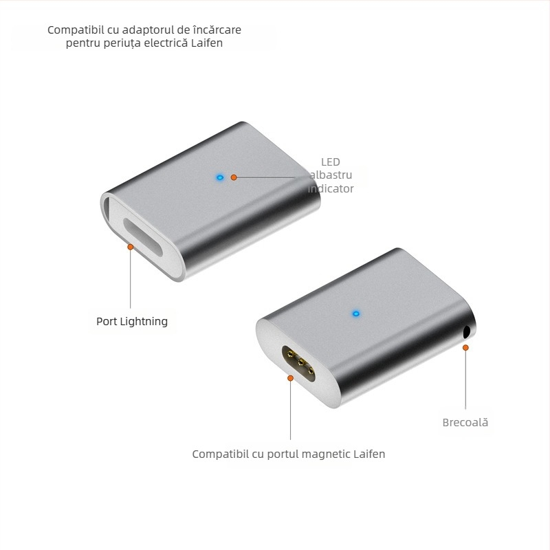 Adaptor Leifen charging head, conector magnetic de 3 pini pentru încărcare