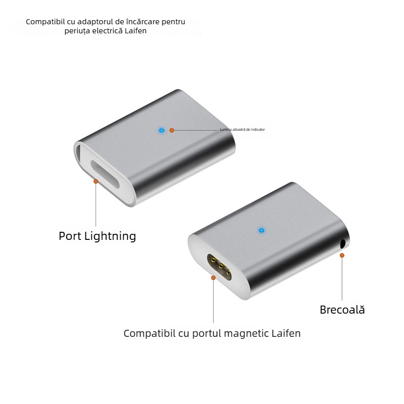 Adaptor Leifen charging head, conector magnetic de 3 pini pentru încărcare